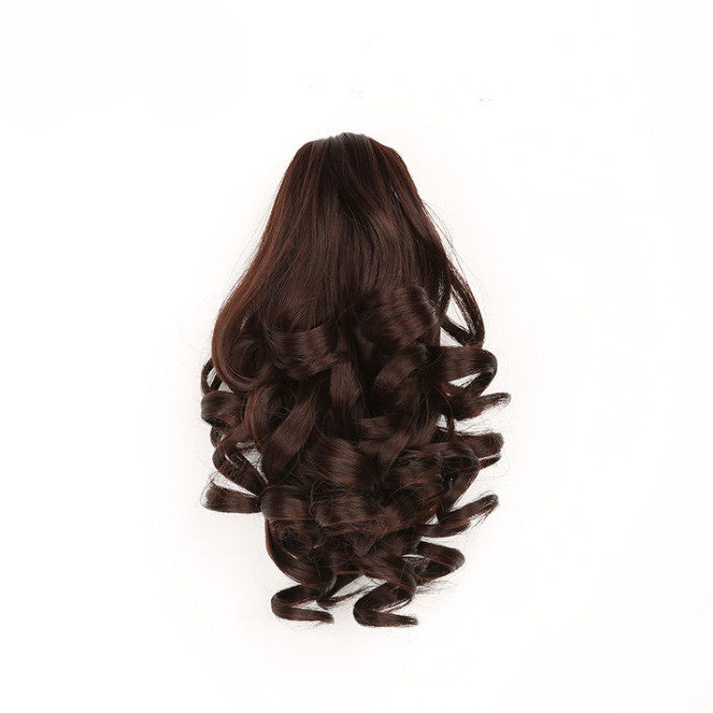 Rambut Palsu Ekor Kuda Wanita Rambut Palsu Pendek Ekor Kuda Kerinting Ekor Kuda Pendek Pear Claw Clip Wig Ekor Kuda