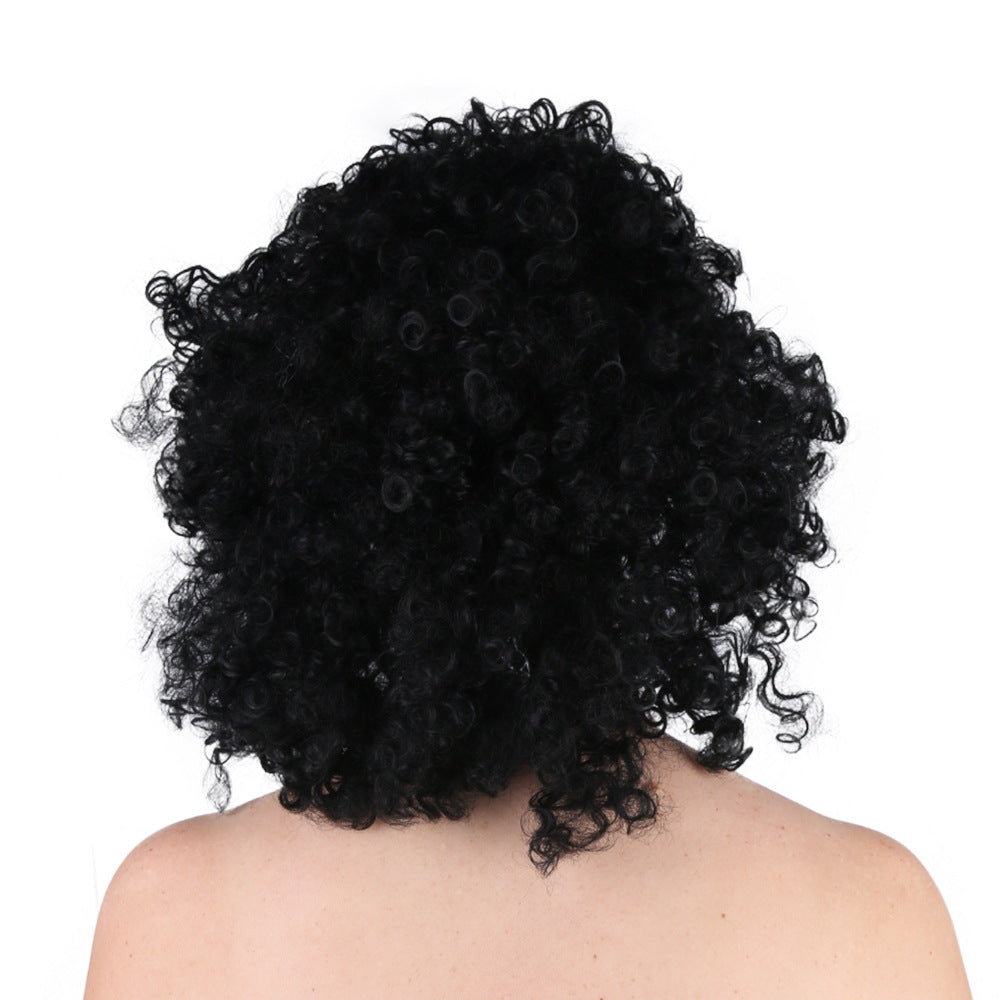 Dr Banned Strummer Long Curly Men's Synthetic Wig