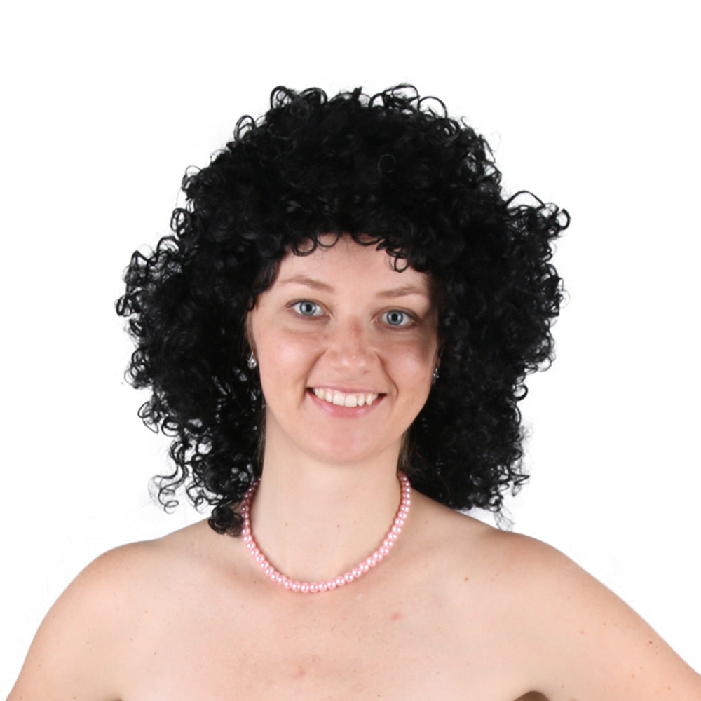 Dr Banned Strummer Long Curly Men's Synthetic Wig