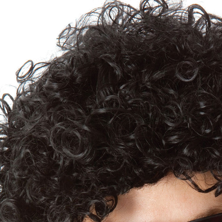 Dr Banned Strummer Long Curly Men's Synthetic Wig