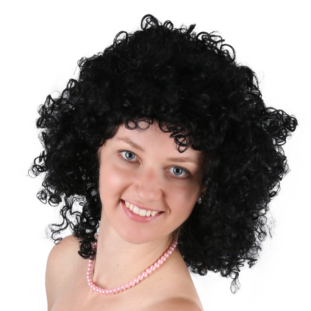 Dr Banned Strummer Long Curly Men's Synthetic Wig